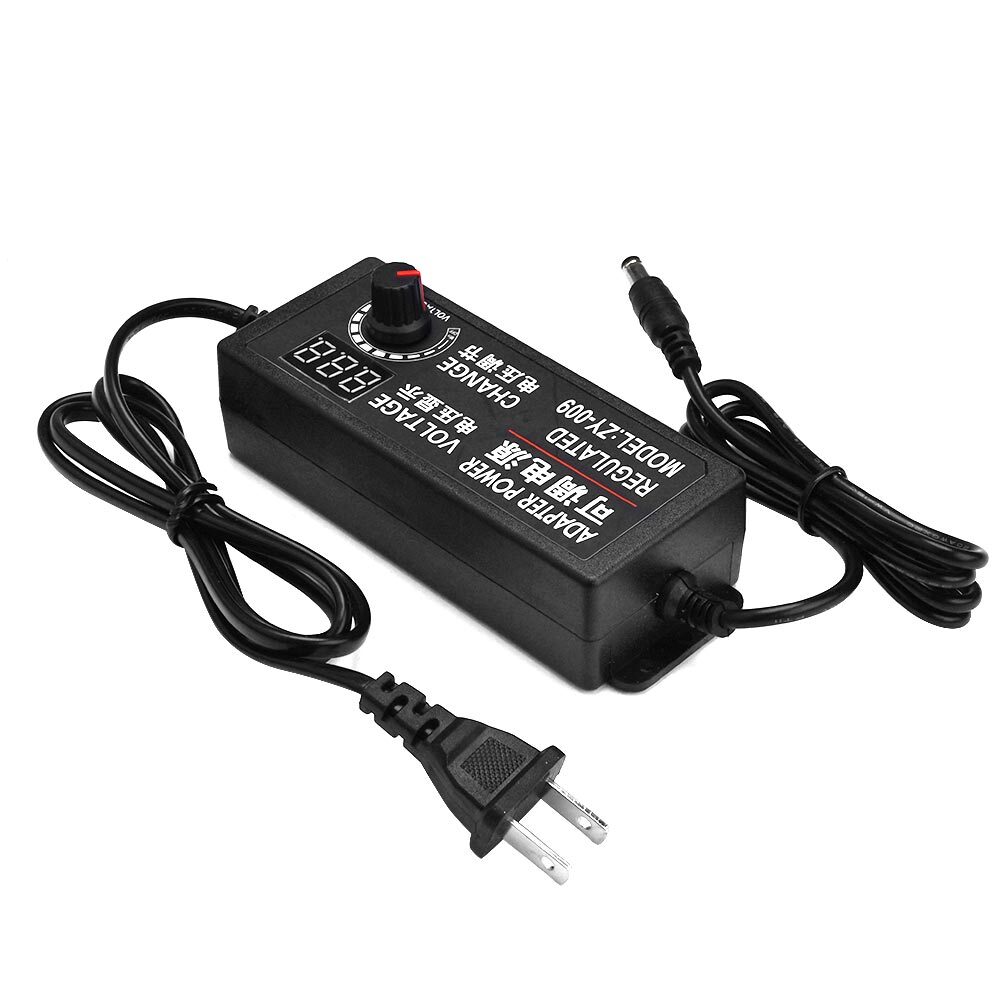 AC 100-220V to DC 3-24V Adjustable Voltage DC Power Adapter Speed Regulator