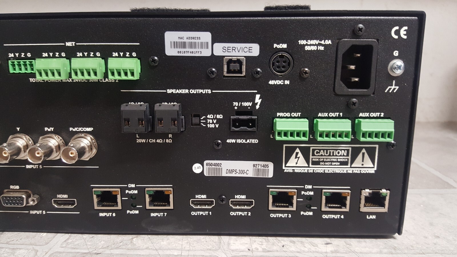 Crestron DMPS-300-C HDMI Digital Media Presentation System READ