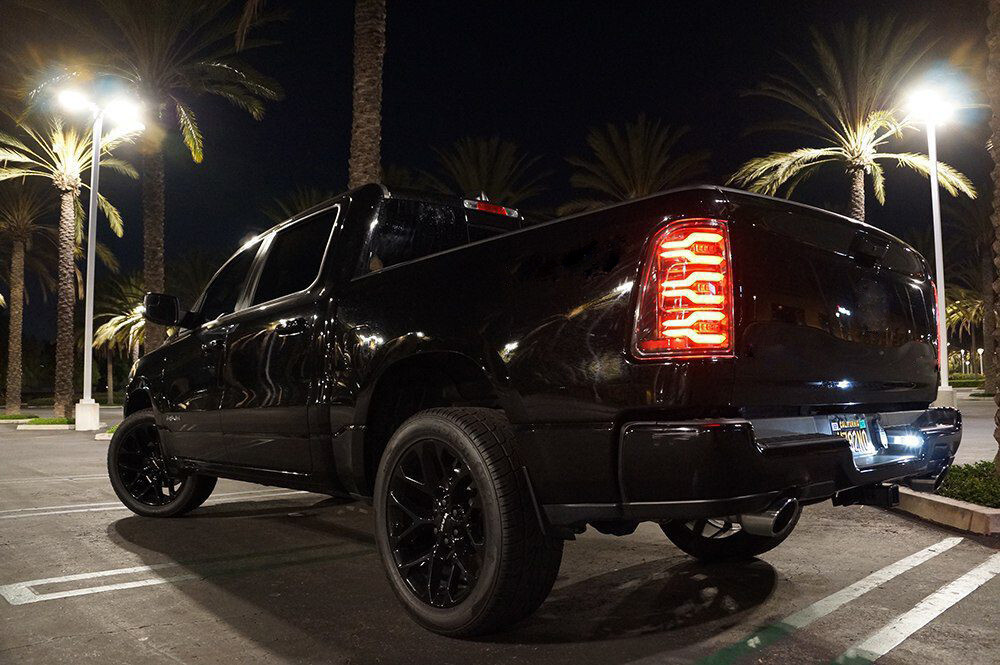 For 2019-2024 Ram 1500 Alpha Black Luxx Sequential LED Tail Lamps Lights
