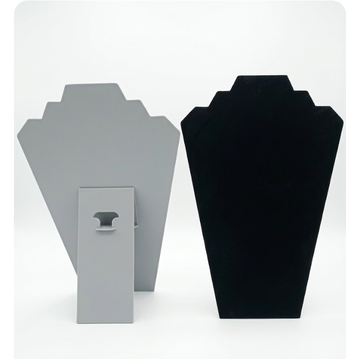 Excellent Jewelry Display Bust Set of 2 Front & Back View. 12x8 1/2 Inch