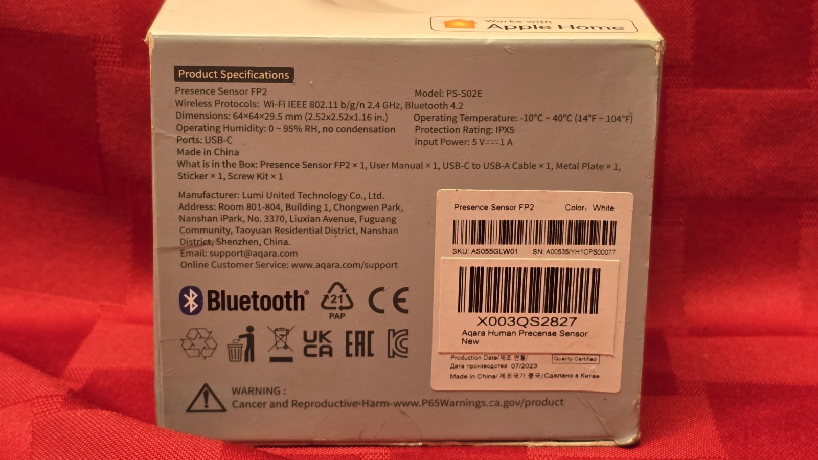 Aqara FP2 Apple Home Presence Sensor FP2