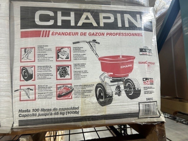 CHAPIN 8400C 100# STAINLESS STEEL TURF SPREADER