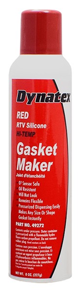 RED HI-TEMP RTV SILICONE GASKET MAKER - 8 OZ AUTOMATIC CAN (PACK OF 12)