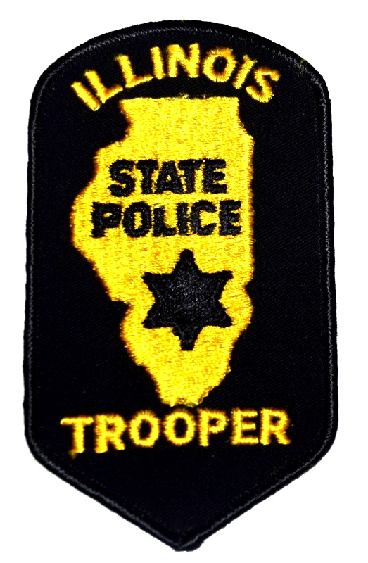 ILLINOIS STATE POLICE – TROOPER - ILLINOIS IL Police Patch STATE SHAPE OUTLINE