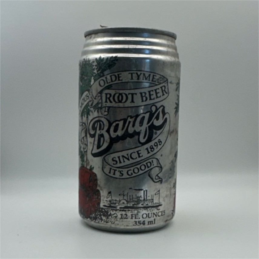 Barq's Olde Tyme Root Beer Soda Can 12 oz Silver Collectible Advertising