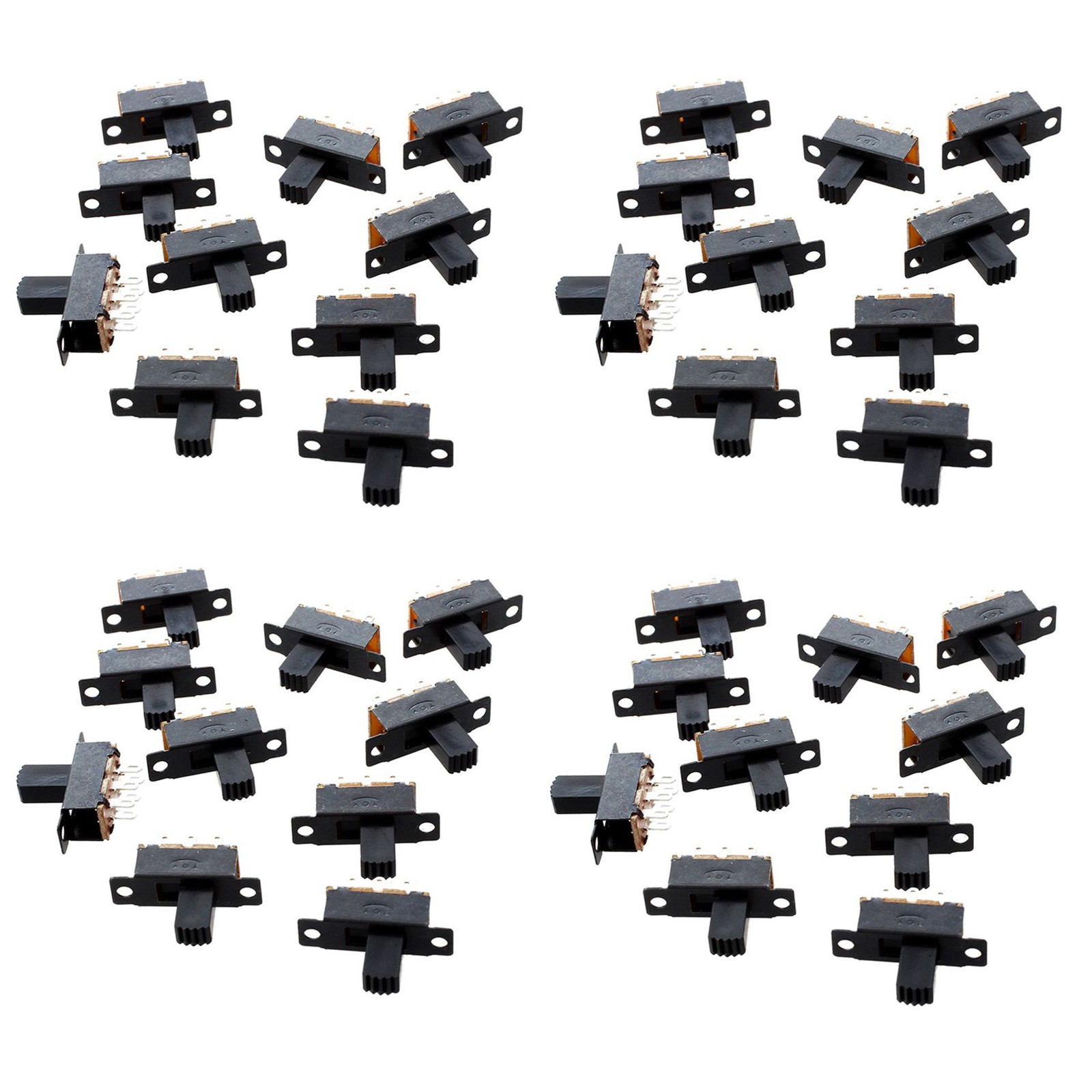40 Pcs 6 Pins 2 Positions DPDT On/on  Slide  X4Y71936