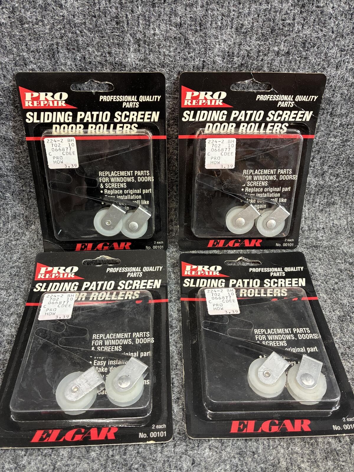 Pro Repair Sliding Patio Screen Door Rollers Lot of 4 Sealed Packages