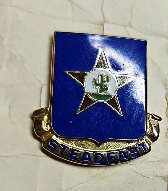 US Military 409th Infantry Regiment Unit DUI DI Steadfast Enamel Pin