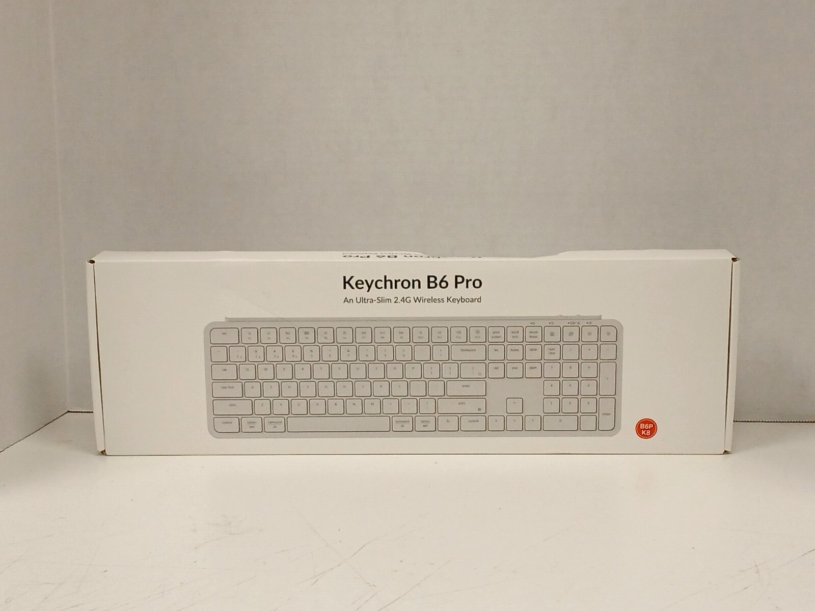 Keychron B6 Pro An Ultra-Slim 2.4G Wireless Keyboard, White