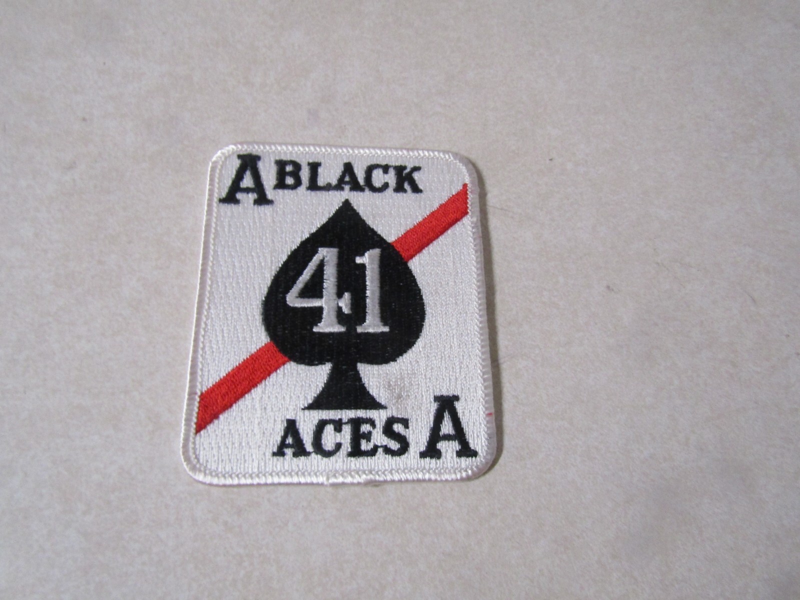 MILITARY PATCH OLDER UNITED STATES NAVY FIGHTER SQUADRON VF-41 BLACK ACES