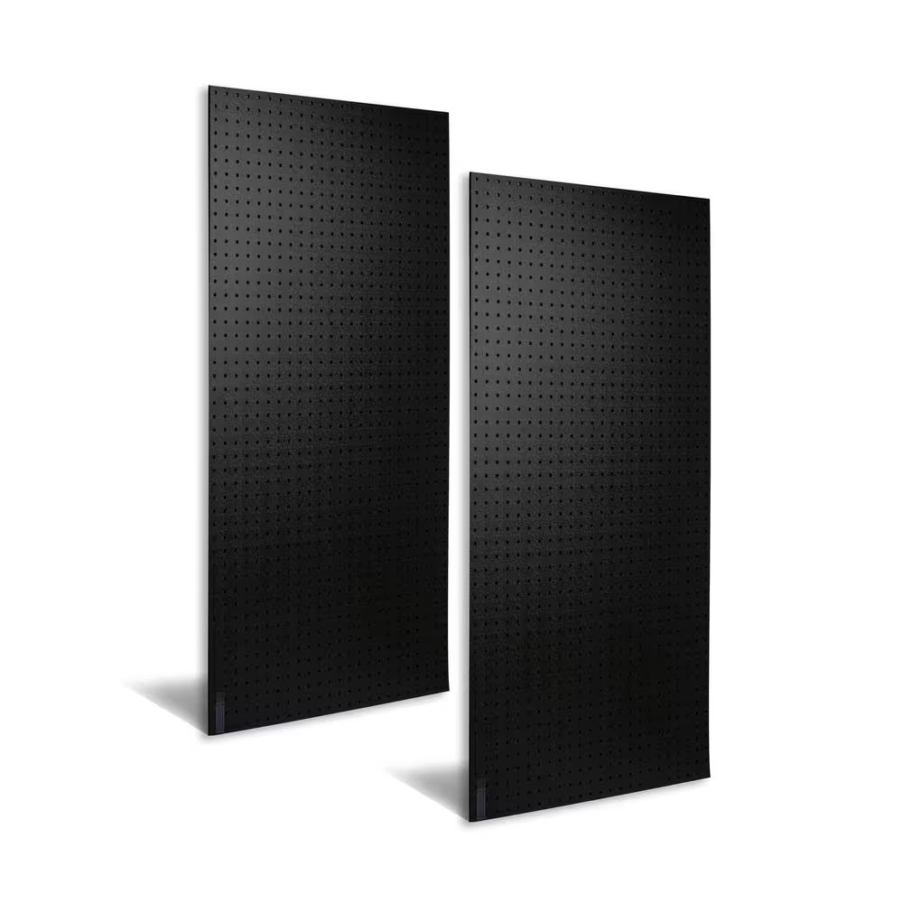 24 In. H X 48 In. W (2) Black ABS Textured Pegboards