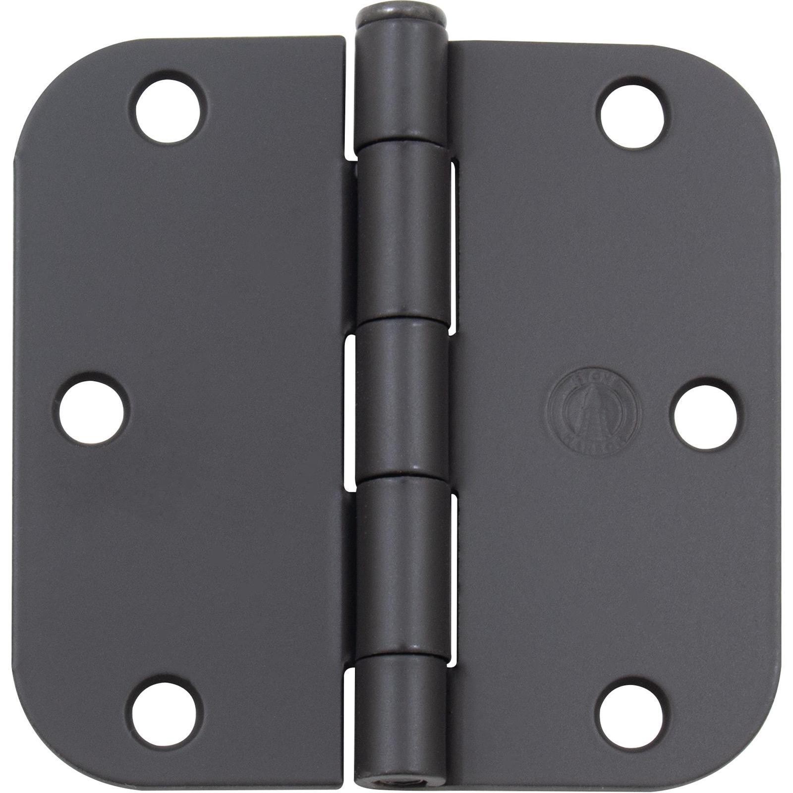 Standard Hinge, 3-1/2 Inches, 5/8" Radius Corner, Bulk Pack (100 Each), Matte Bl