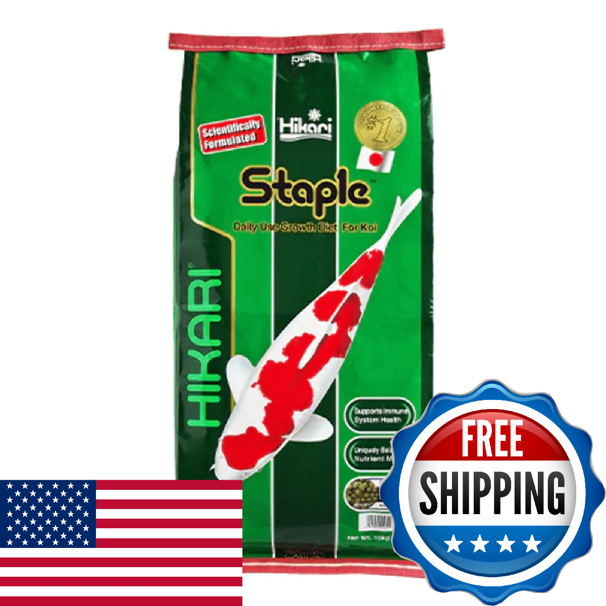 Hikari Large Floating Staple Pellets 22lb for Fish Aquarium Food