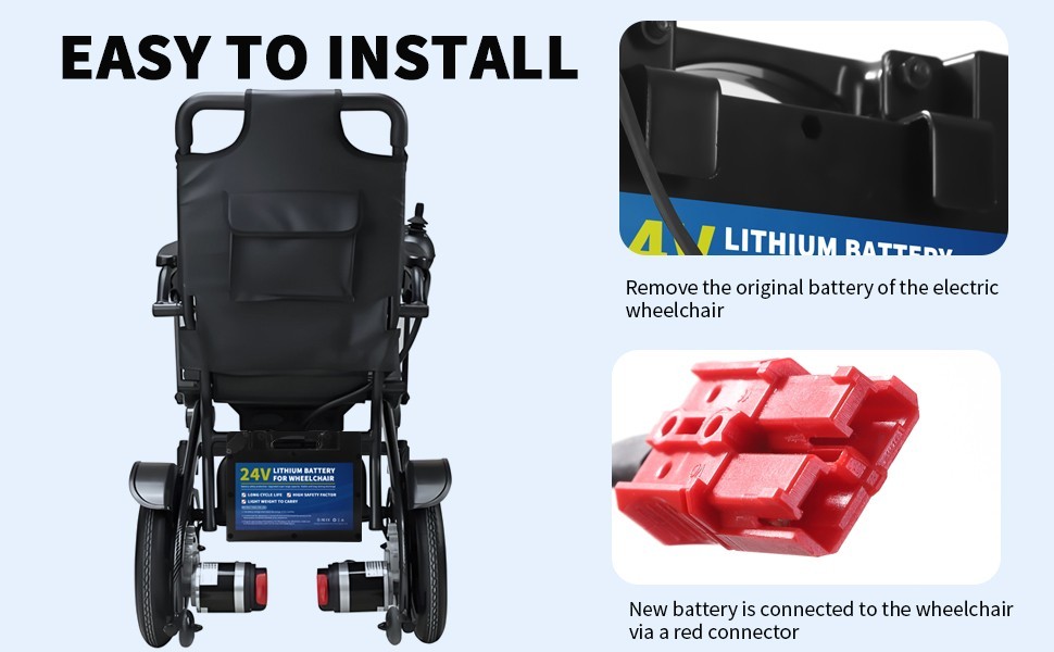 24V12Ah Electric Wheelchiar Li-ion Battery With 29.4V3A Fast Charger 25Ah BMS