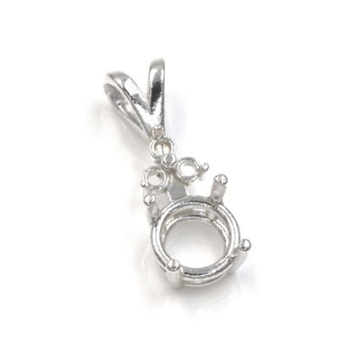 Round Triple Accented Pre-notched Pendant Mounting