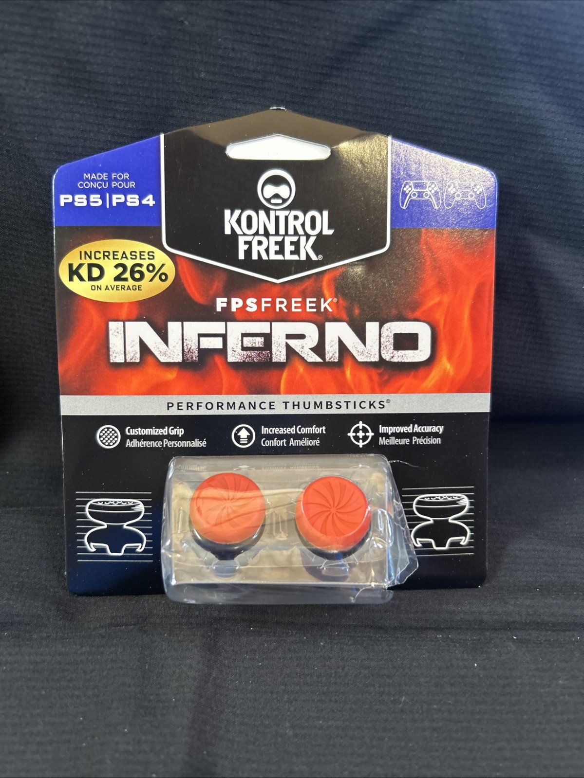 KontrolFreek FPS Inferno Controller for PS4 PS5 Red LOC M