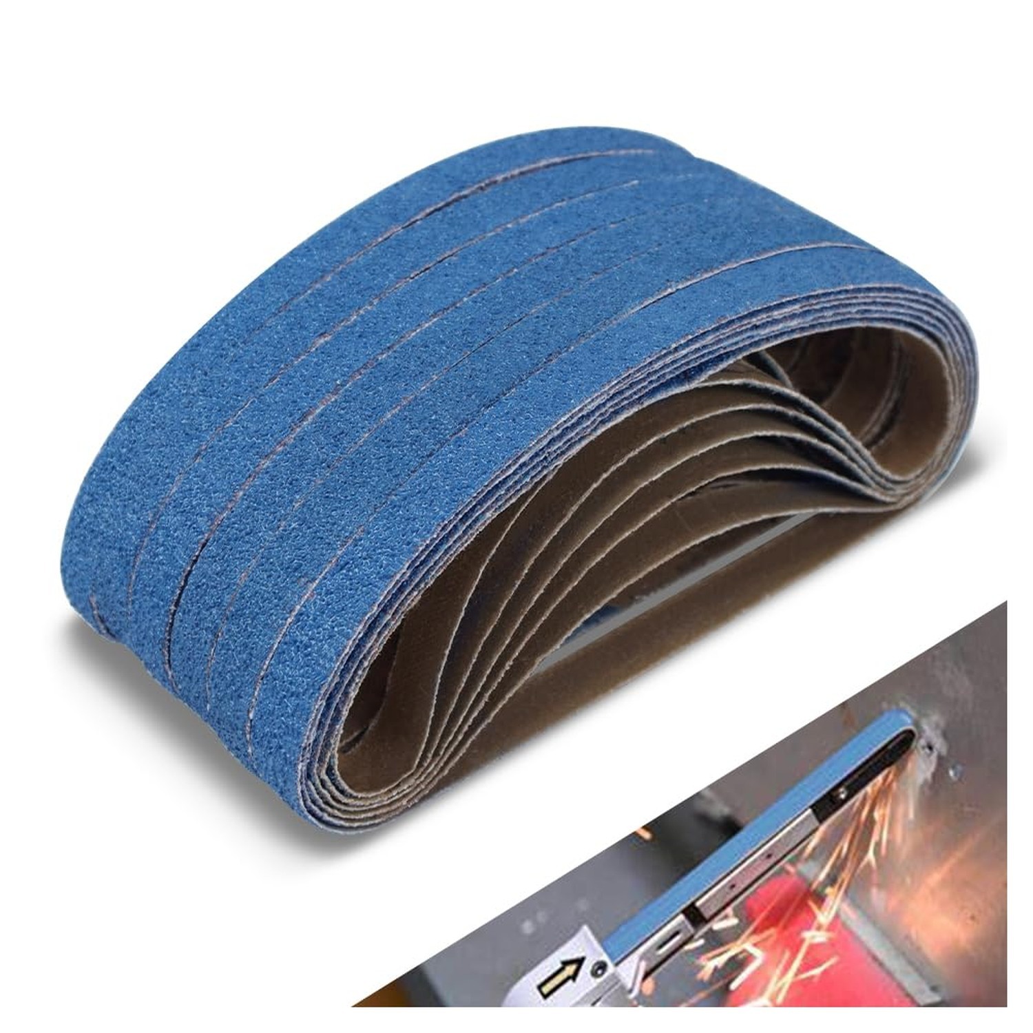1/2 x 18 Inch Sanding Belts, 36 Pcs 40 Grit, Zirconia Sanding Belts for Heavy...