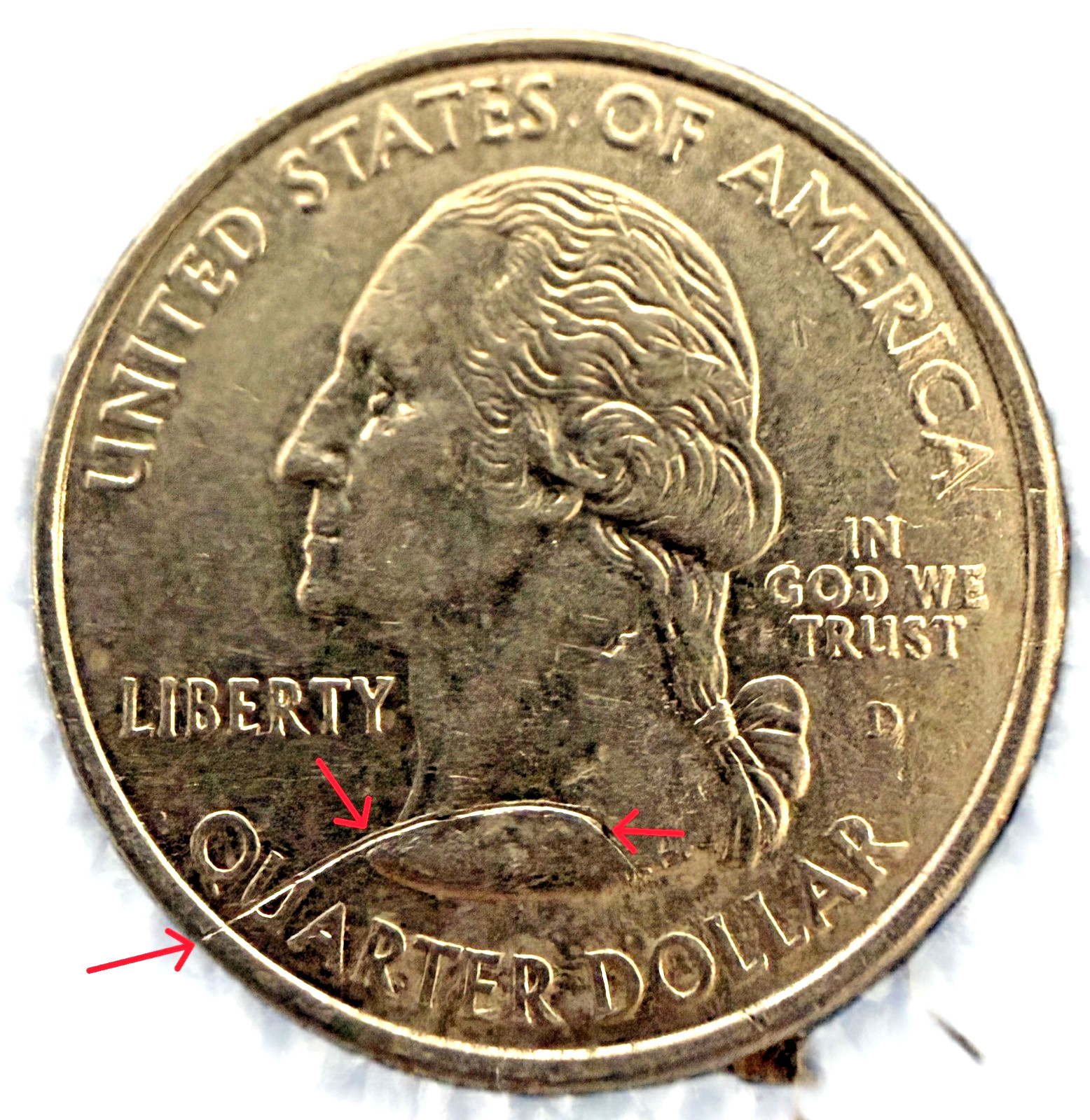 2005 Califoria Quarter with Error
