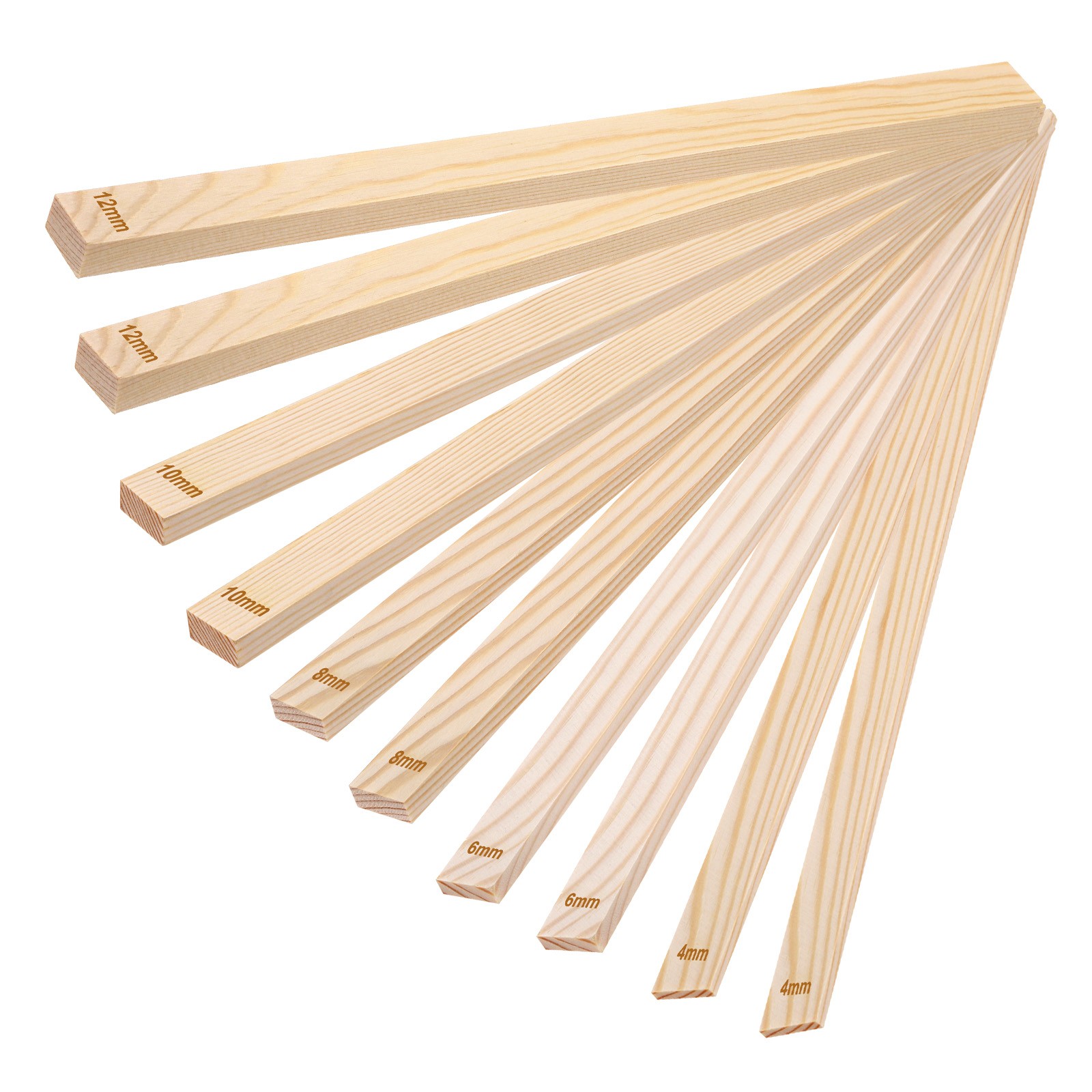 10Pcs Pottery Rolling Mud Stick Guide, 13.4x0.8" 4 6 8 10 12mm(H)