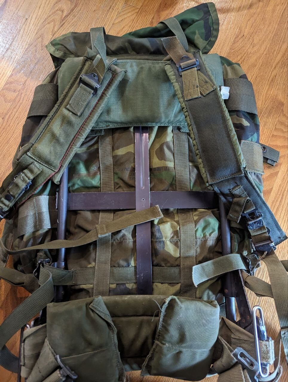 US Military Large Combat Nylon Field Pack with Frame Straps Army Green Bag