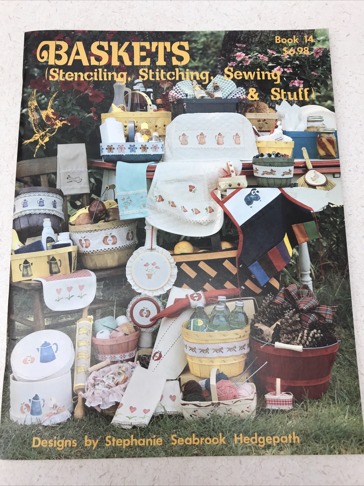 New Vintage Pegasus Originals Baskets Stencilling Cross Stitch Sewing Magazine
