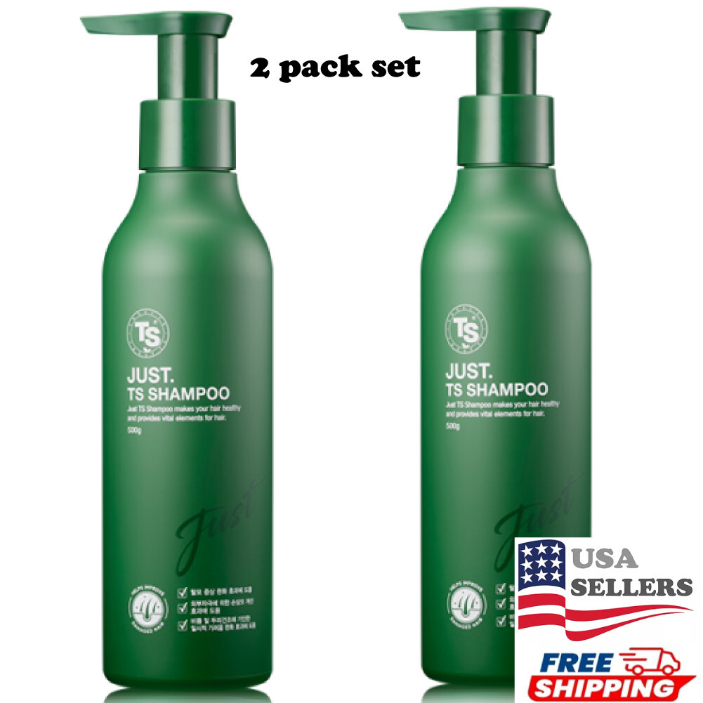 JUST TS Shampoo 500ml x2 , Best Selling Hair Loss Prevention Shampoo from Korea