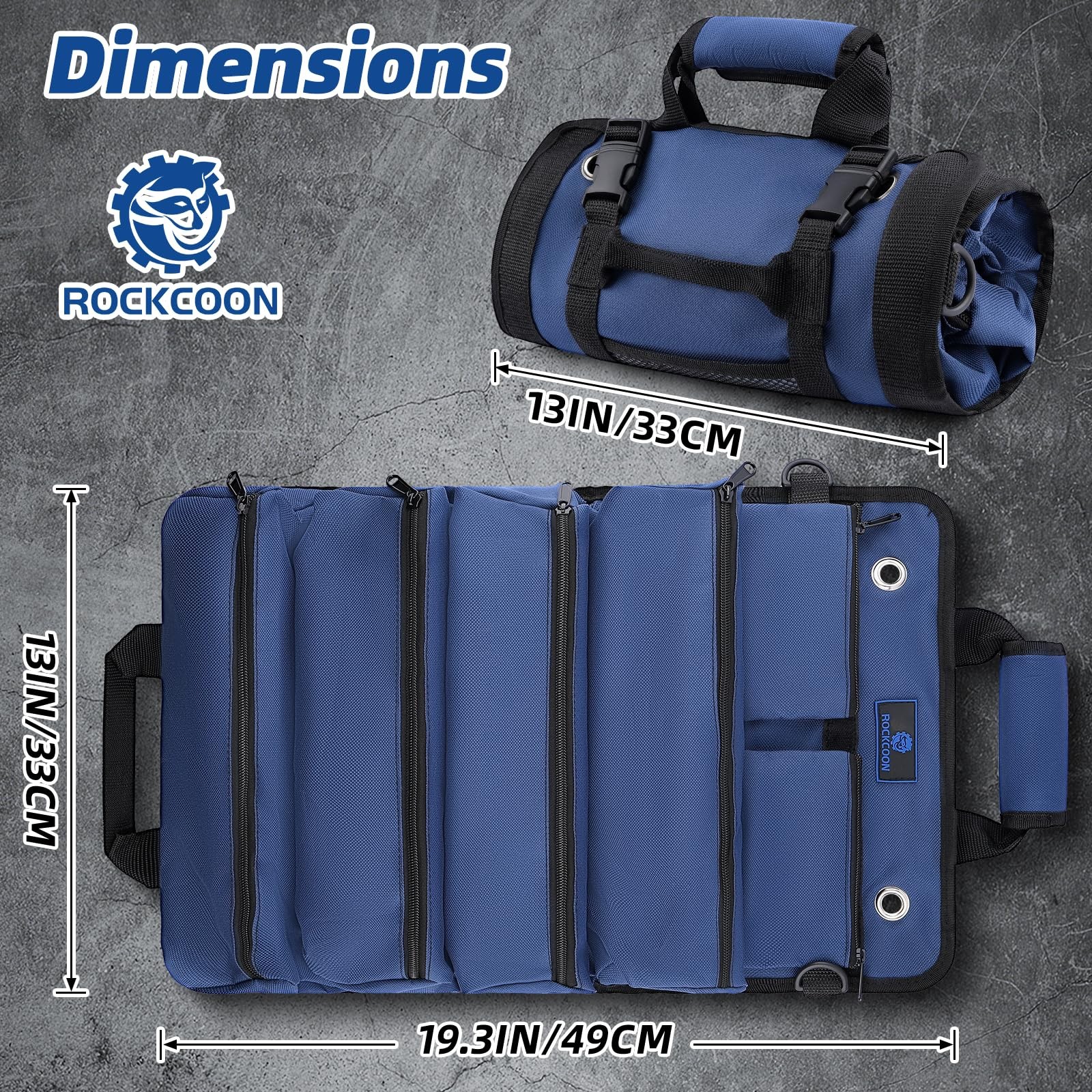 Tool Roll Bag, Heavy Duty Tool Organizer Roll Up, Portable Tool Storage Bag E...