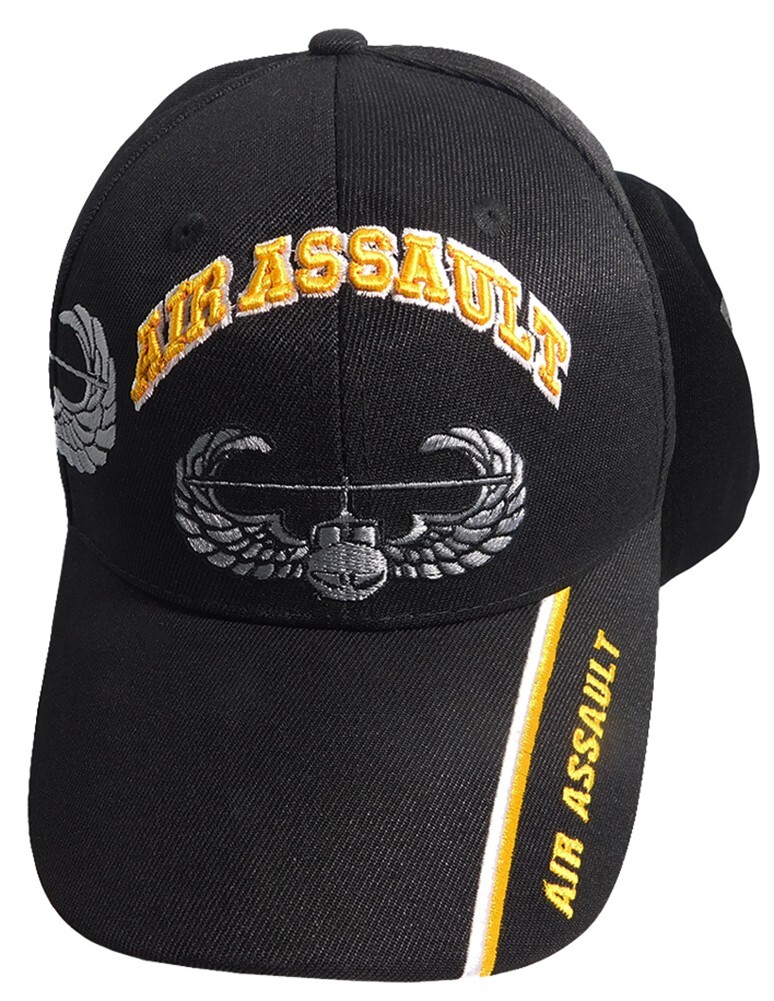 US Army 101st Airborne Division Ball Cap ABN Air Assault BLACK Hat LICENSED