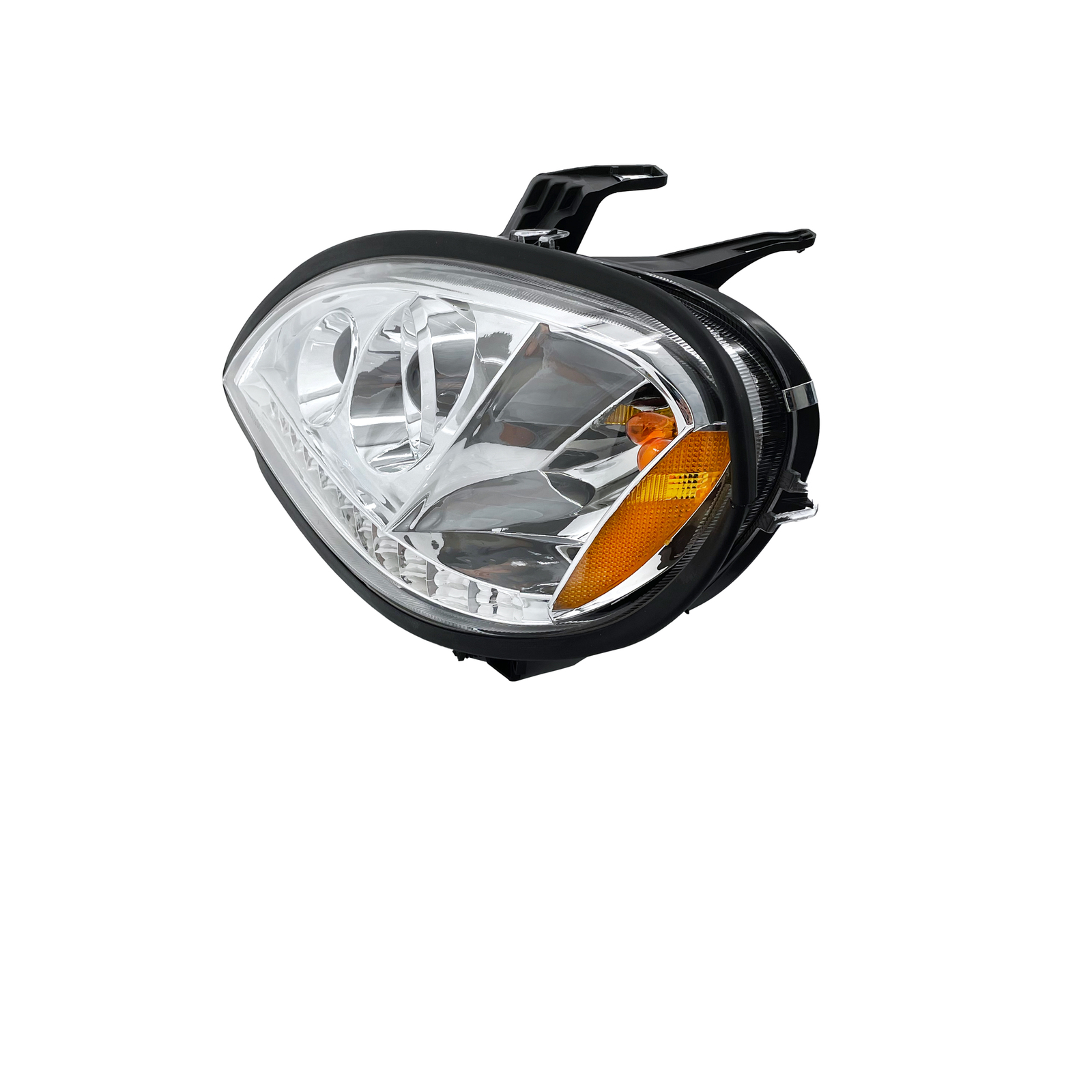 Freightliner Columbia Headlight LED Projector Stripe Crystal Pair Set 1996-2017