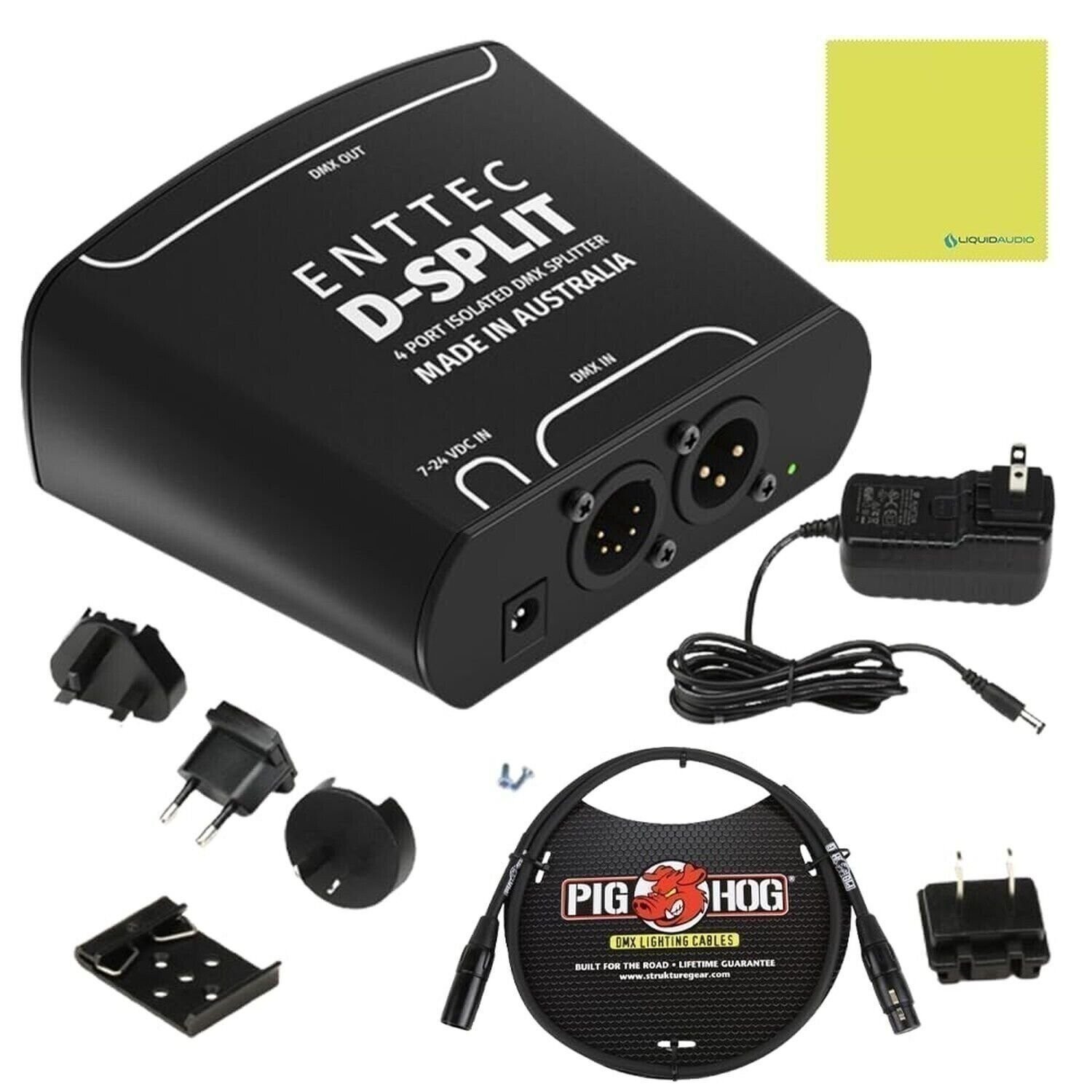 Enttec 70578 D-Split DMX 4 Port Isolated Splitter/Isolator (3/5-Pin).. -OPEN BOX