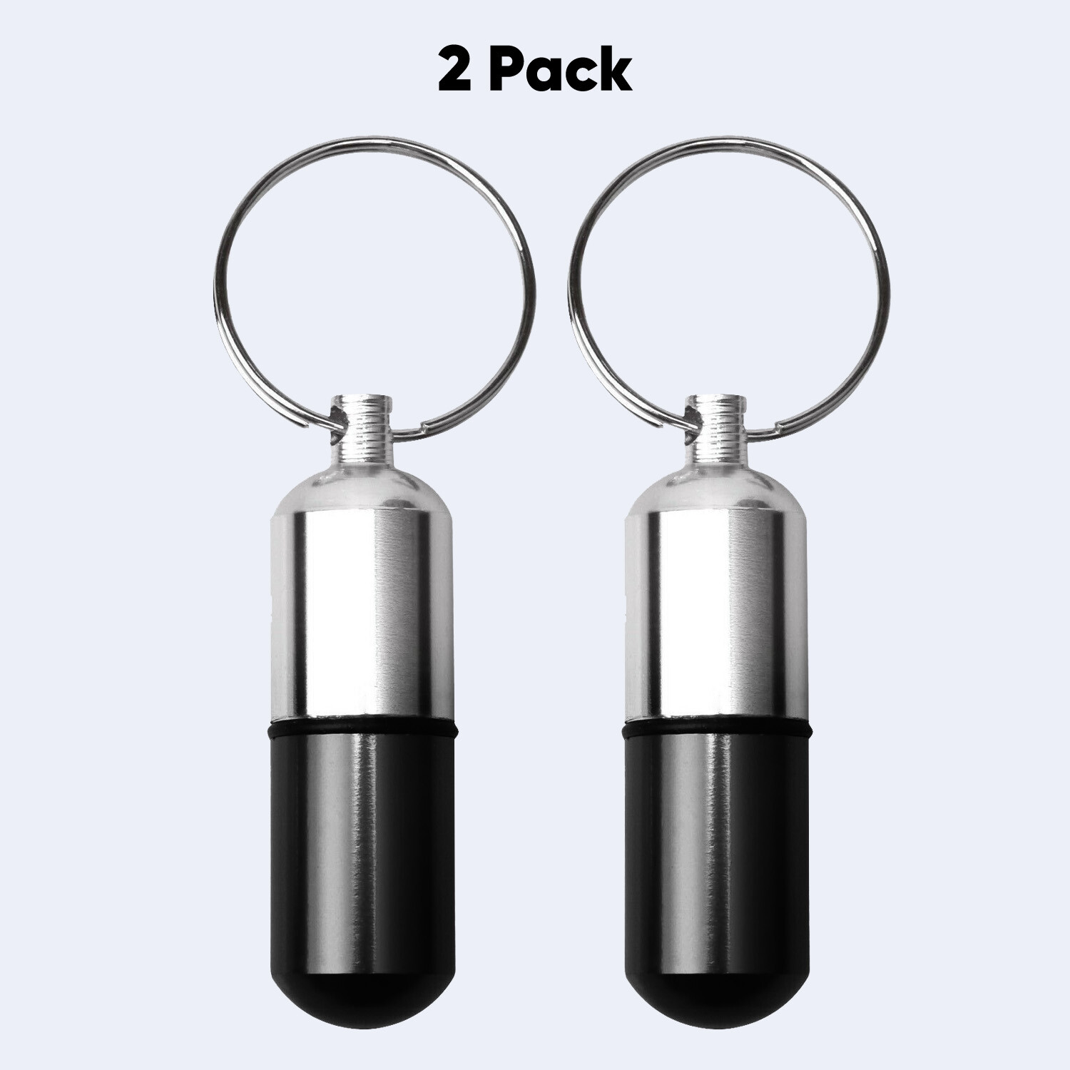 Exquisite Mini Waterproof Metal Medicine Pill Box Holder Container Keychain