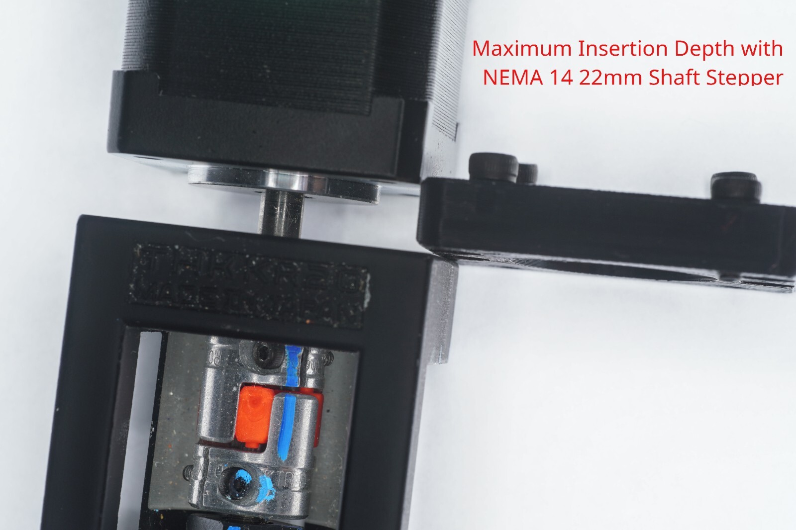 Nema 14 Adapter For THK KR20 Linear Actuator + Screws, For Stepper Motor