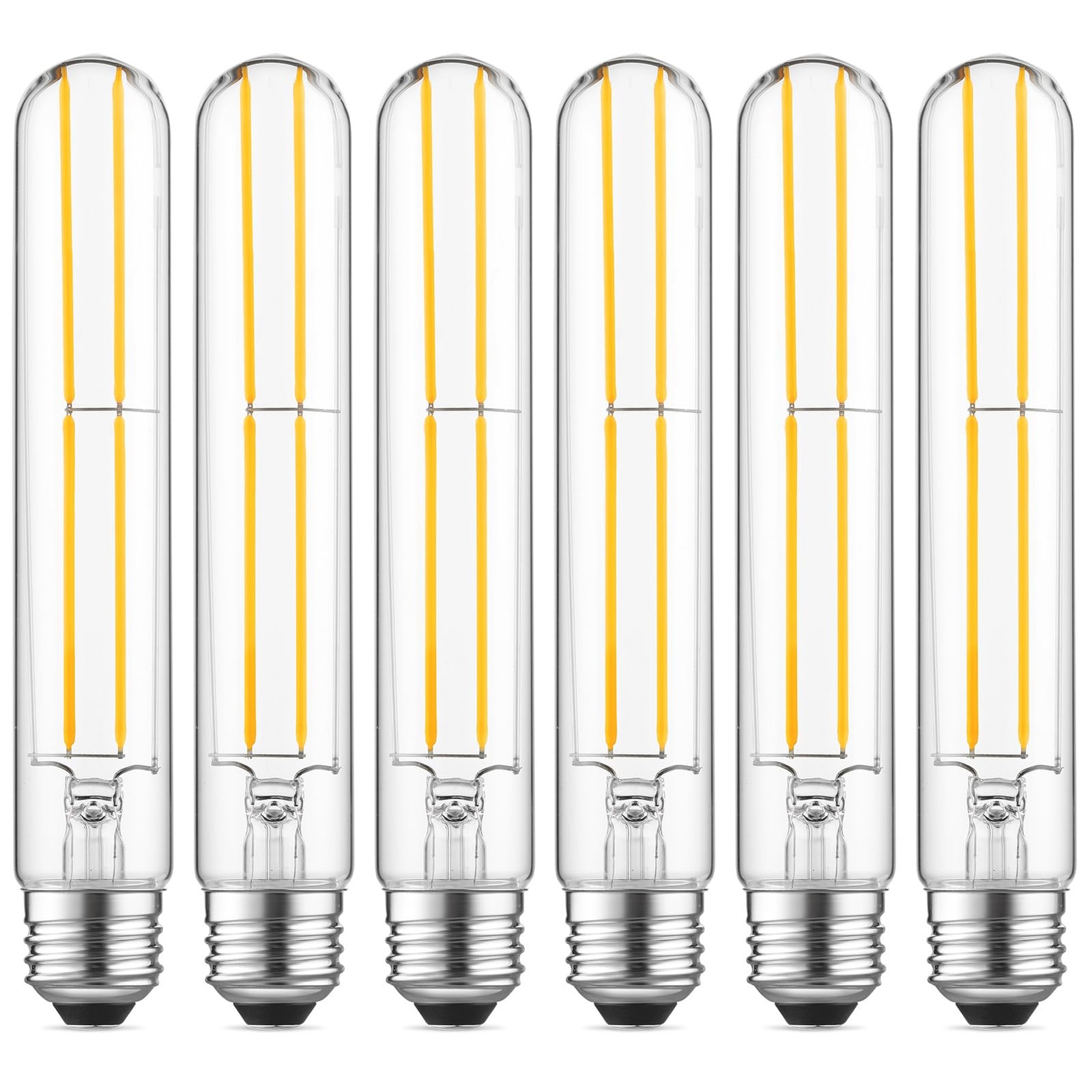 60W Equivalent Dimmable LED Bulb 4000K Cool White T10 Pack of 6
