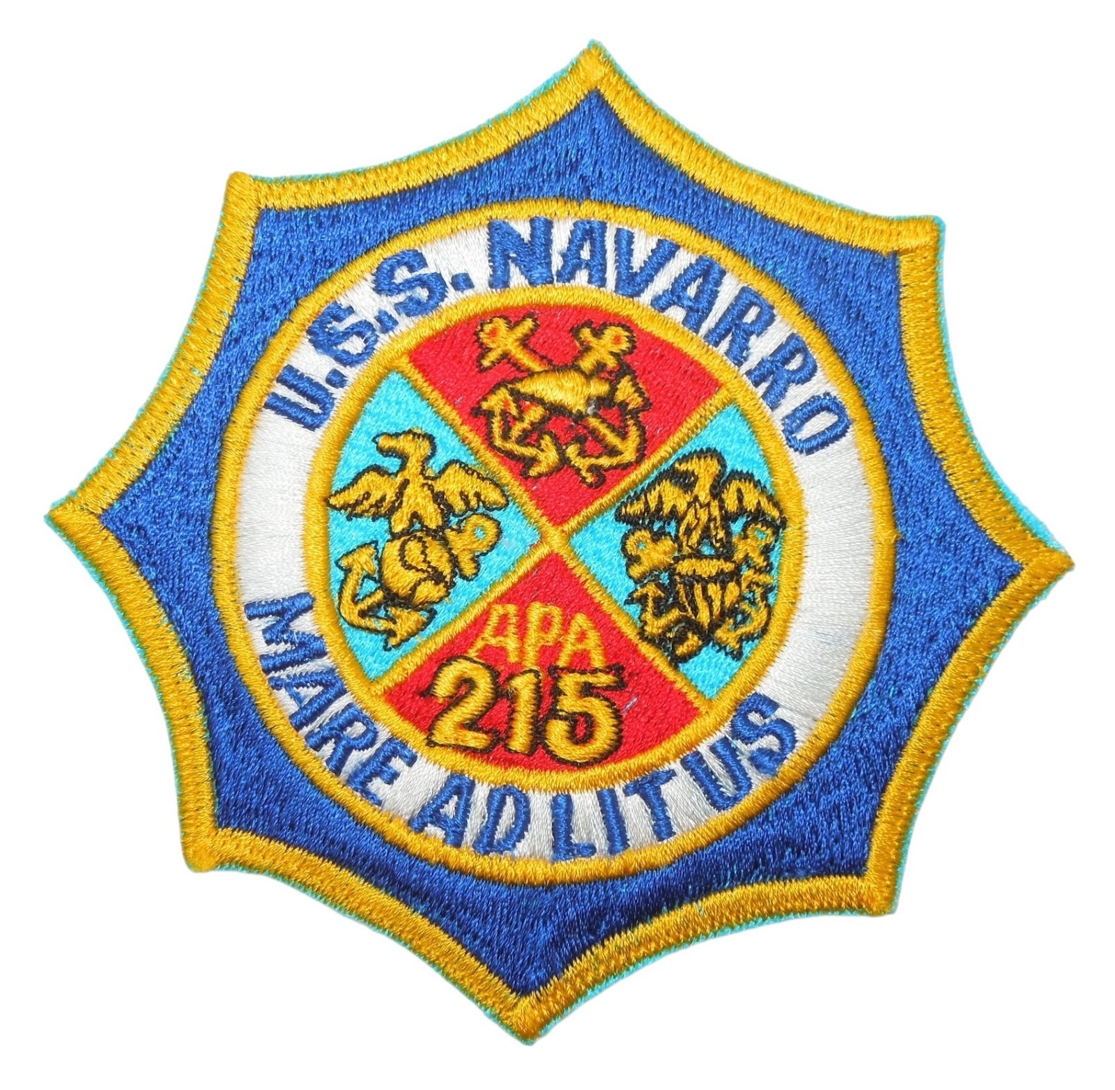 Original Vietnam War US Navy USS Navarro APA-215 Attack Transport Ship Patch W39