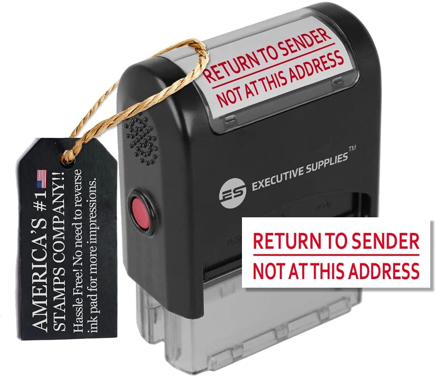 Return to Sender Stamp, Wrong Address Return to Sender Stamp, Inking Stamp -R...