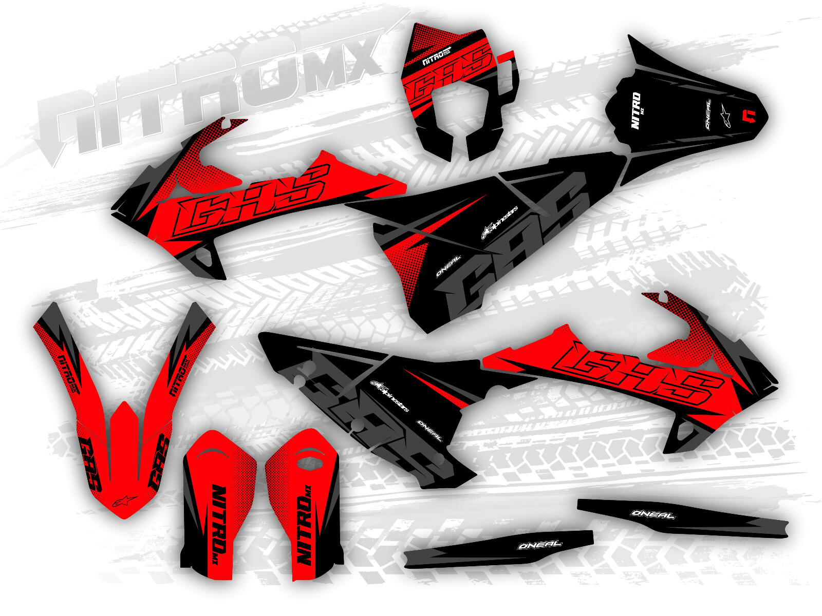 Graphics Kit fits GASGAS EC ECF EC-F 200 250 300 2018 2019 2020 Decals Stickers