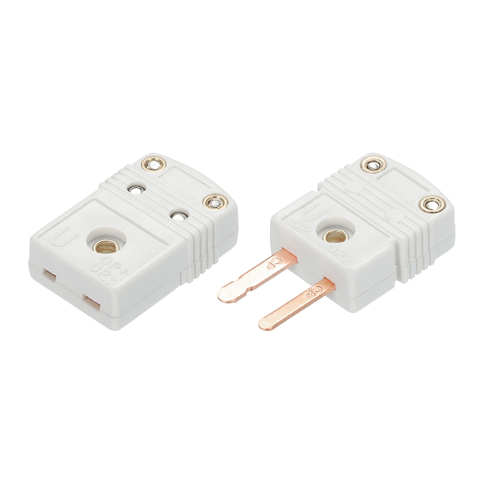1 Set U Type Thermocouple Wire Connectors Female Male Plug Temperature 220°C