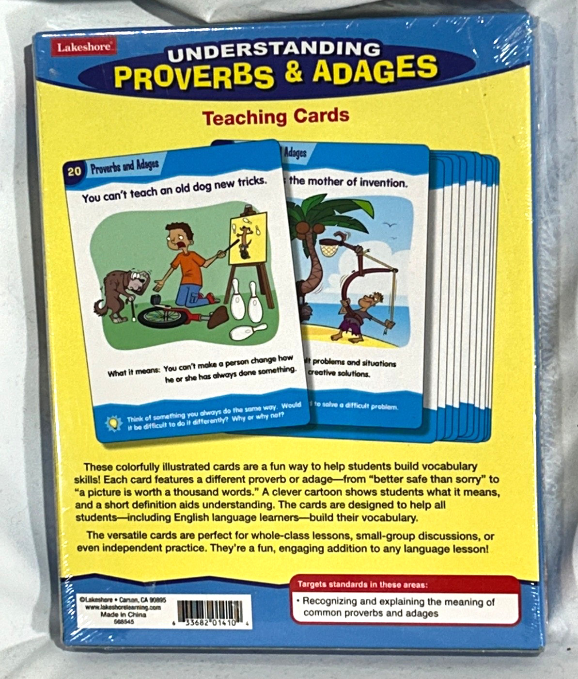 Lakeshore Understanding Proverbs & Adages Teaching Cards - ( NEW )