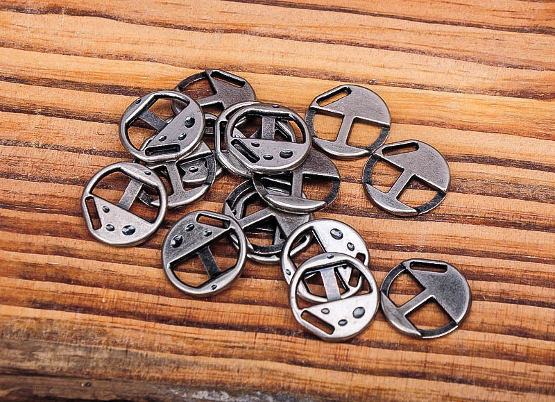 NF40 Wholesale Lot 30PCS Silver New Round Clasp For Leather Bracelets Findings