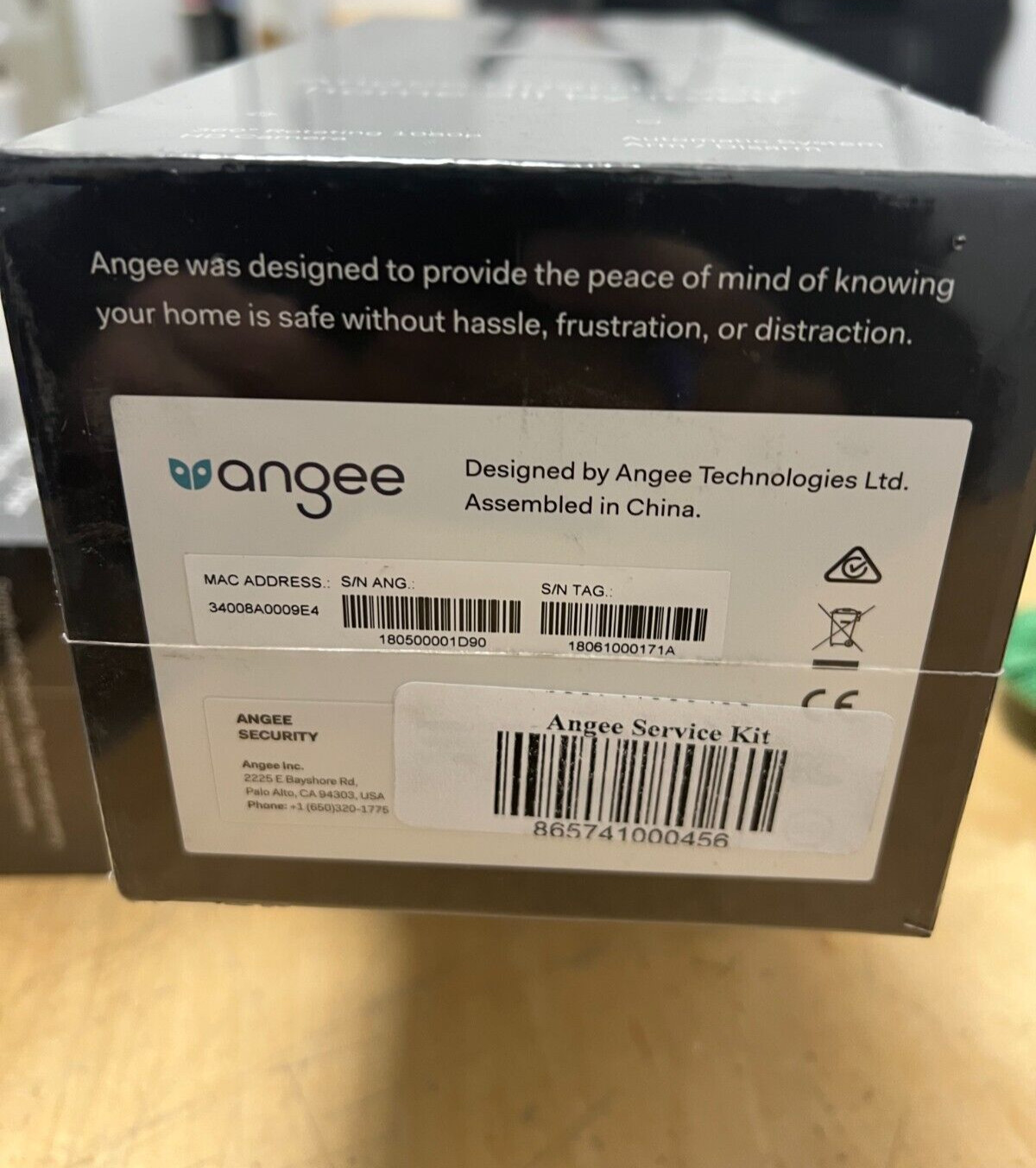 Angee - Wireless Home Security Camera Black ANG-S13-B-01 CIB