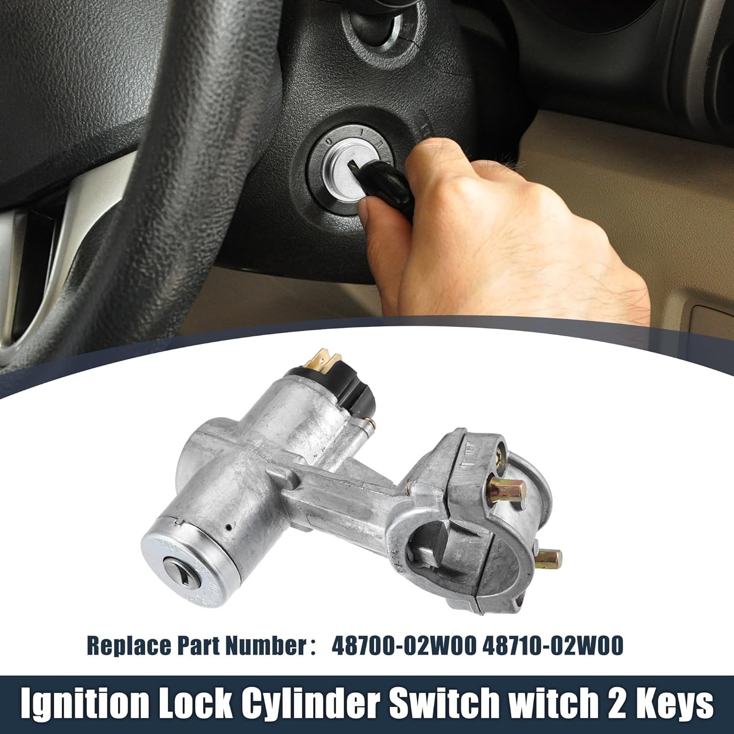 Ignition Switch w/ Lock for 1980-1985 Nissan 720 Pickup Base Model 48710-02W00