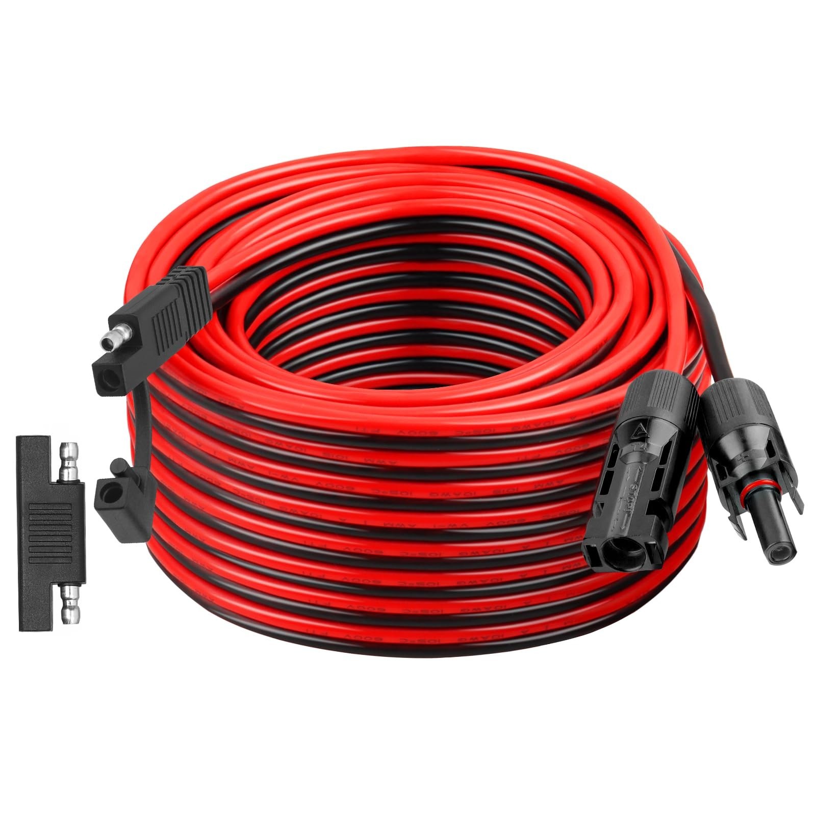 XRDS-RF 10AWG SAE to Solar Extension Cable 50FT Tinned Copper with Polarity