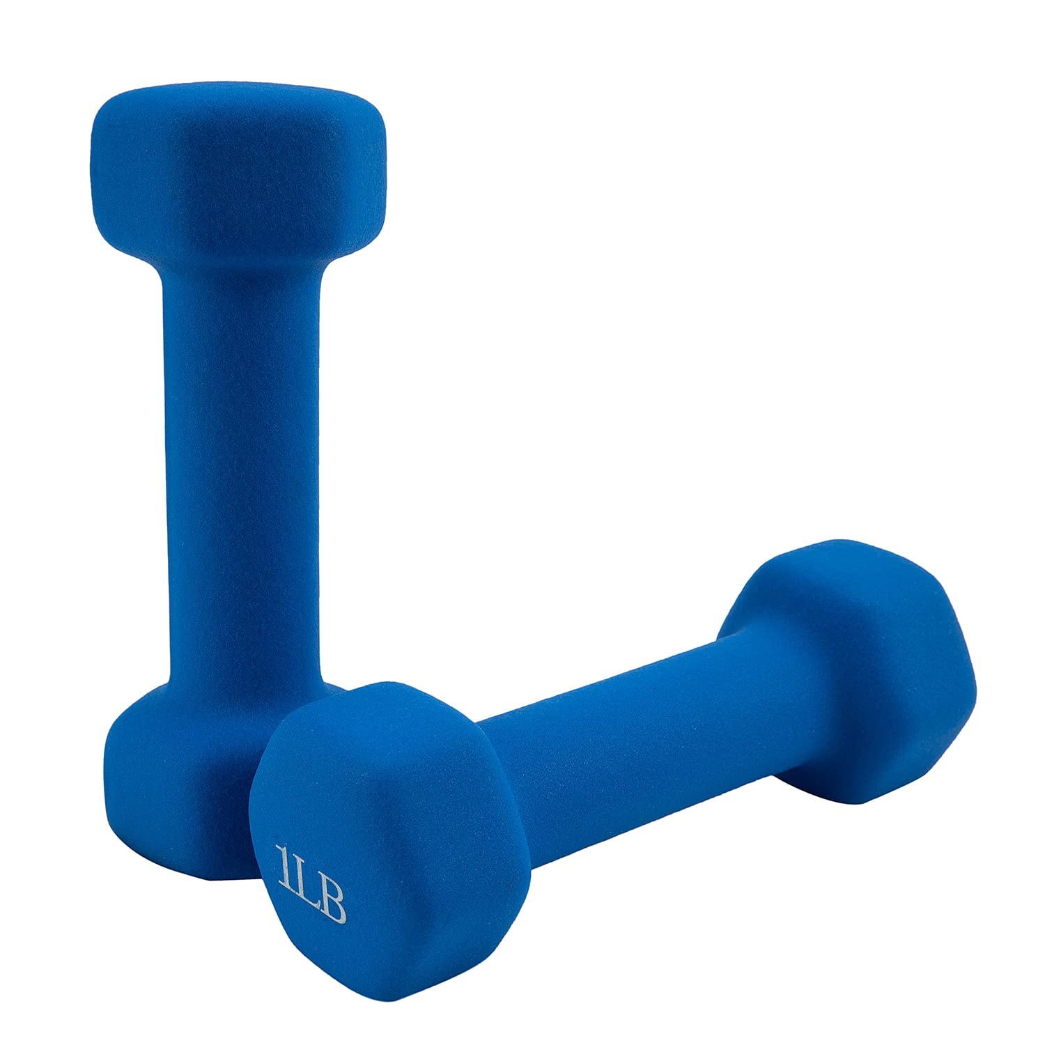 Dumbbell Set of 2 for Home Gym  1LB Free Weights Hex Hand Weights