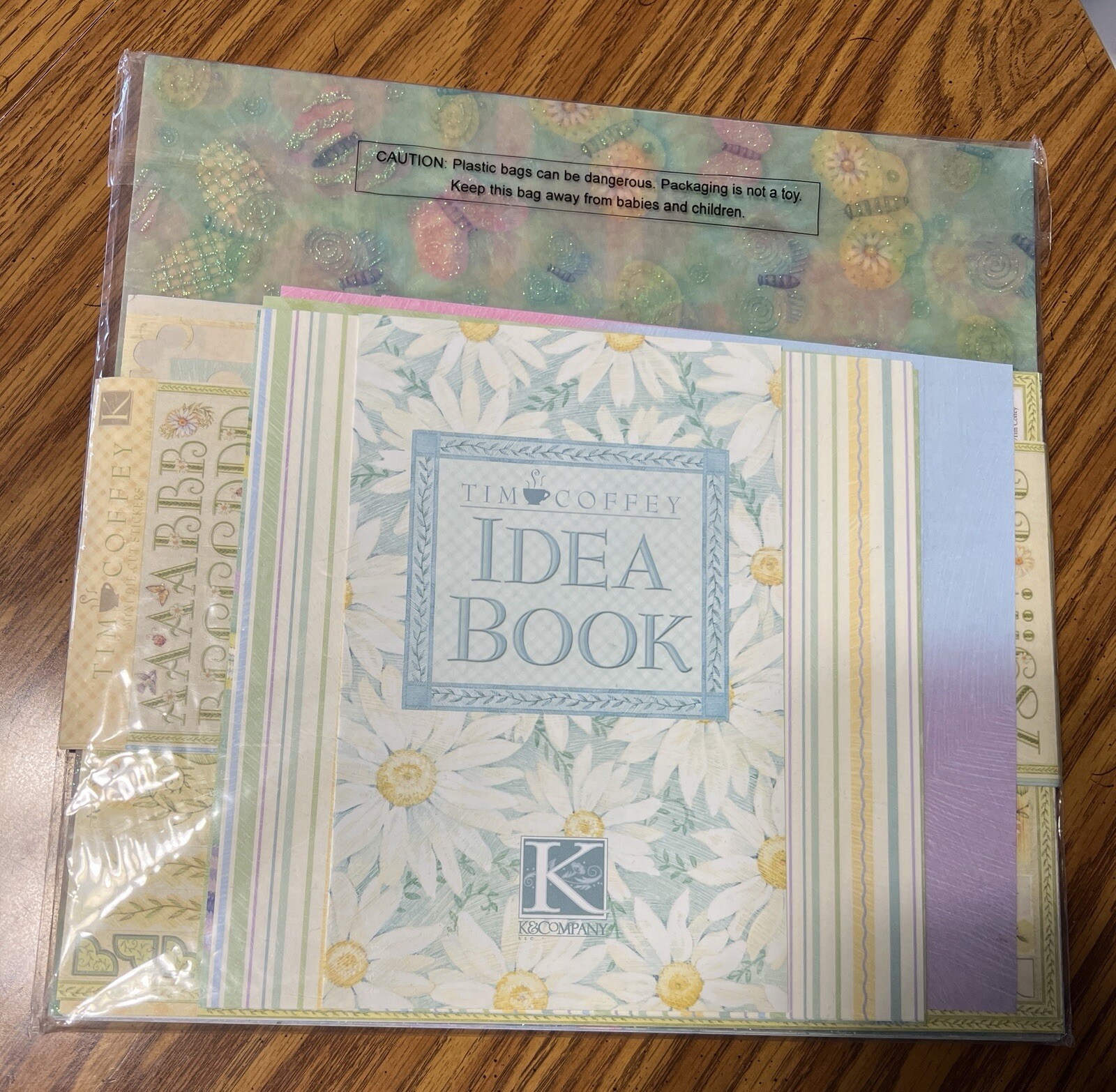 K&company Tim Coffey Floral 12x12 Scrapbook Set-paper, Idea Book, Stickers SET