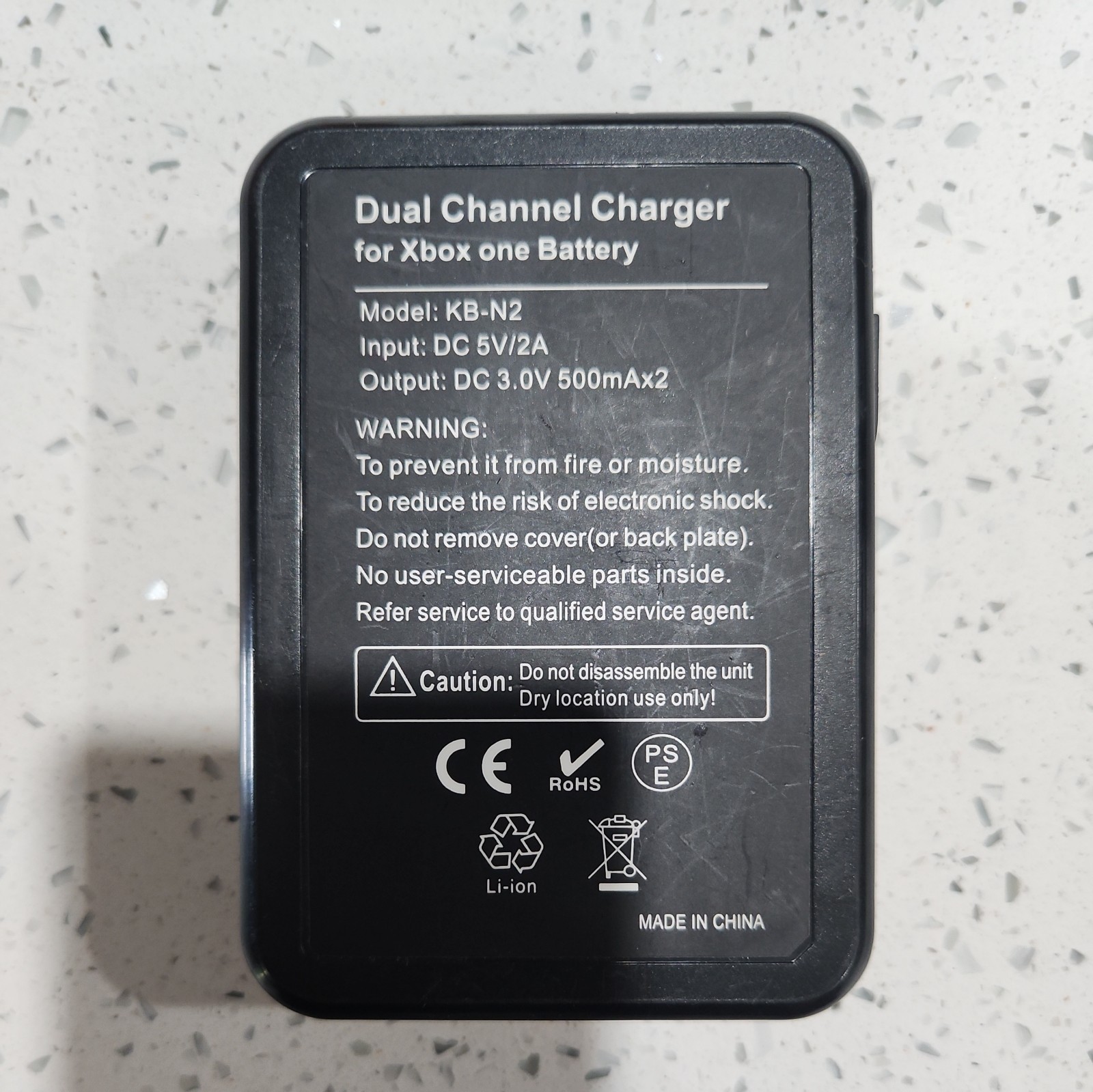 2 Pack Rechargeable Battery + Charge Kit Cable For Xbox One Controller 2600 mAh