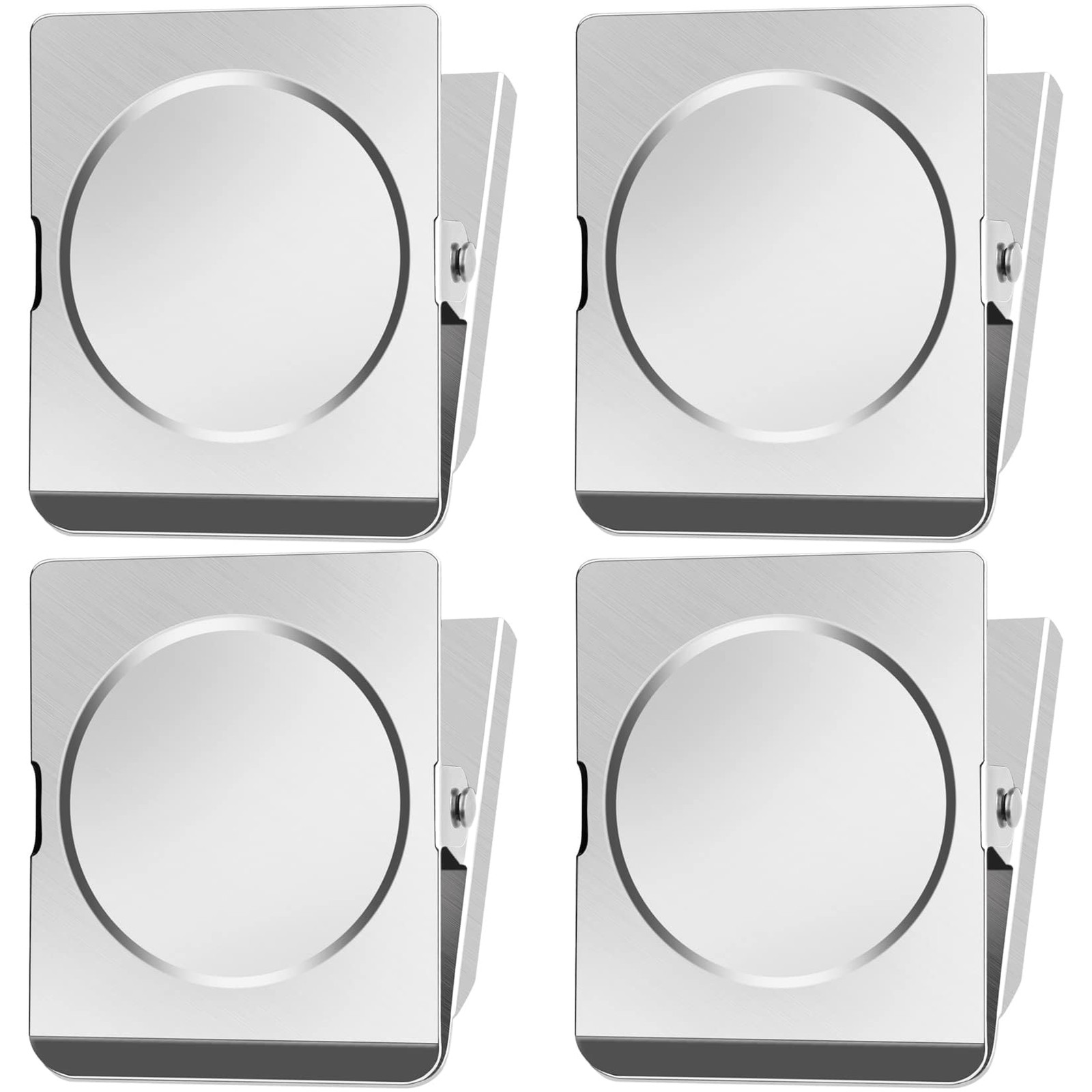 FINDMAG 4 Pack Clip Magnets 2.2 Inch Extra Large Magnetic 4 Pack, Silver