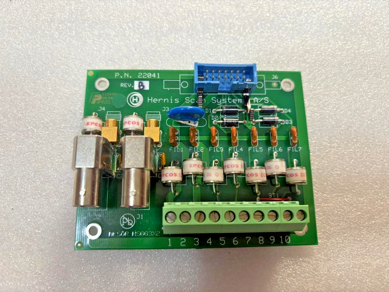 Hernis Scan System 22041 Printed Circuit Board Rev. B