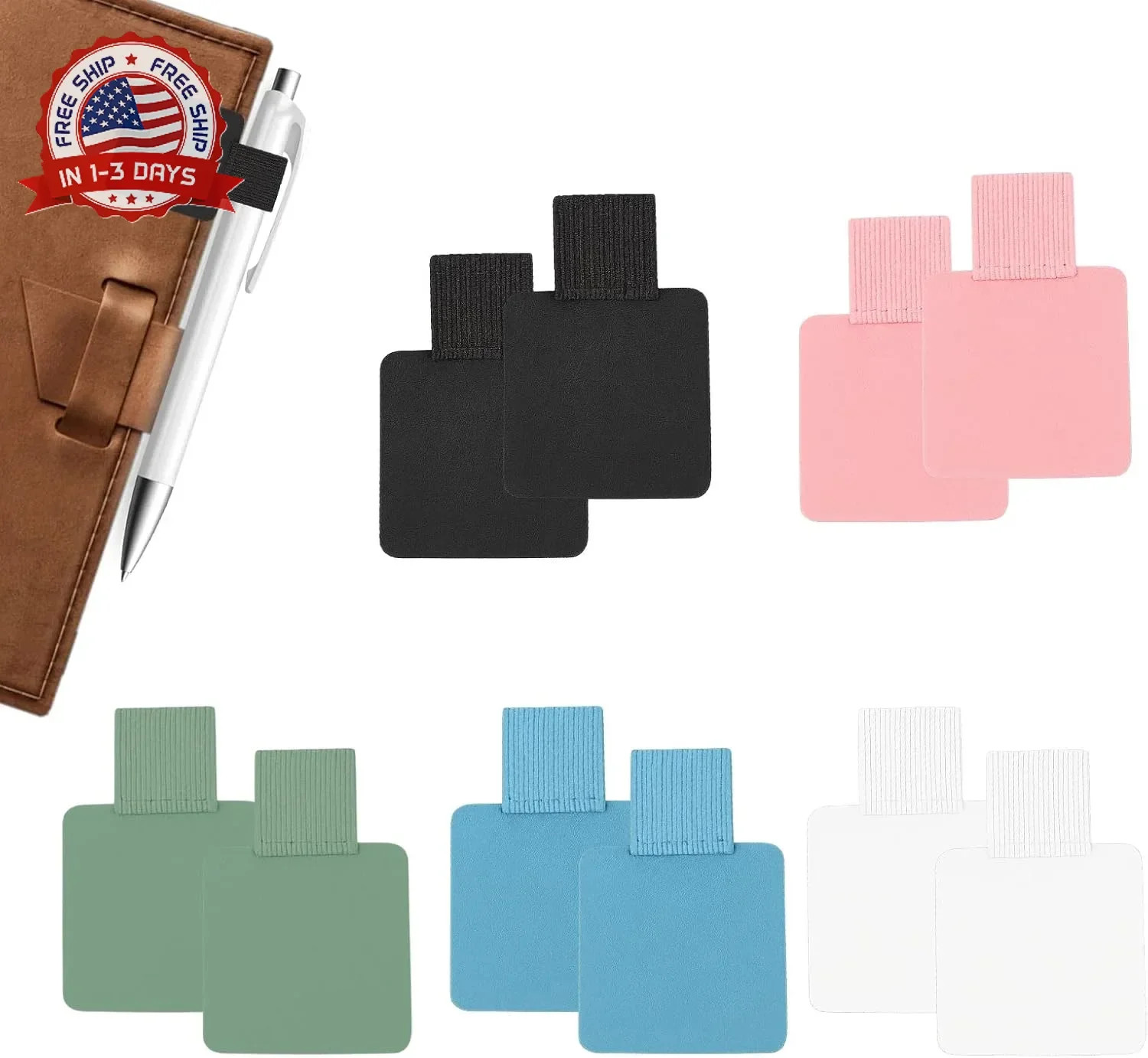 10 PCS Pen Loop Holder, Self-Adhesive Pencil Holder Elastic Design, Notebook Pen