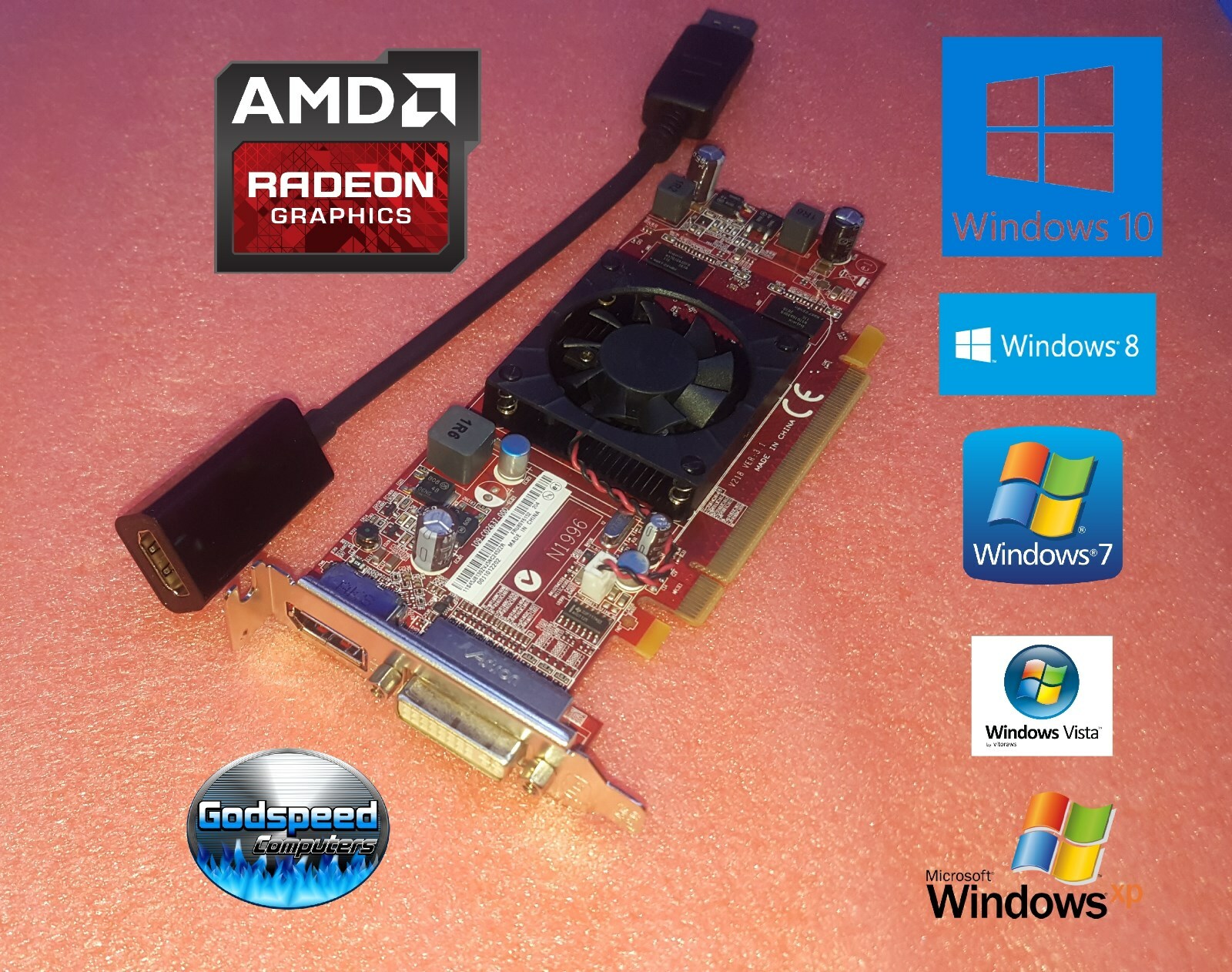 Acer Veriton X2631G X2640 X2660 X2660G X270 Low-Profile HDMI DVI DP Video Card