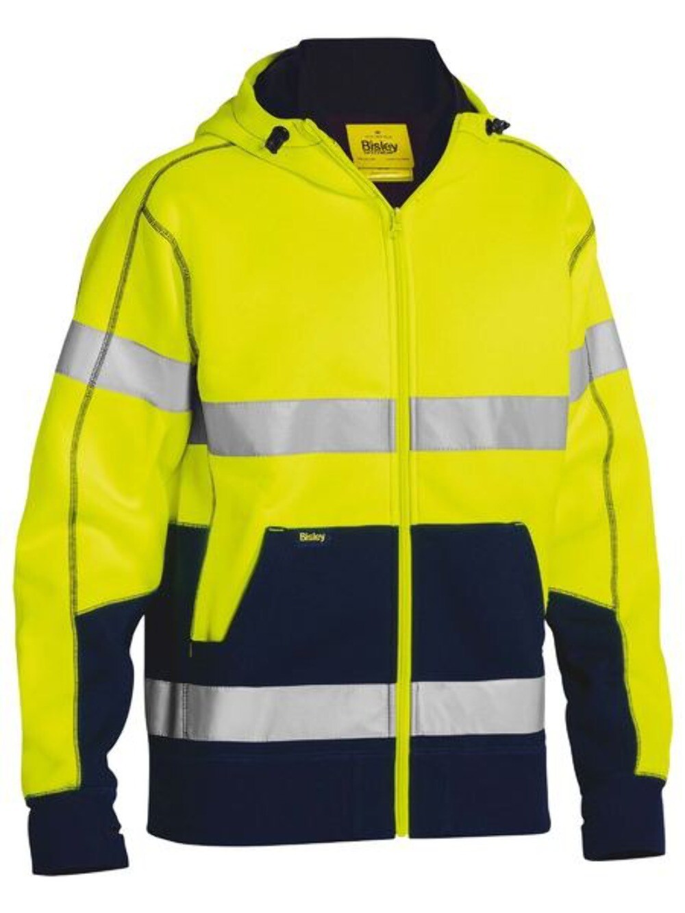 Bisley Taped Hi Vis Fleece Hoodie With Sherpa Lining - RRP 99.99